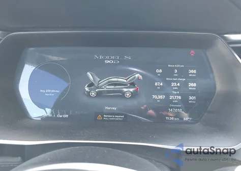 2015 Tesla Model S 70D/85D/P85D z USA, uszkodzony, nr VIN 5YJSA1E29FF115146